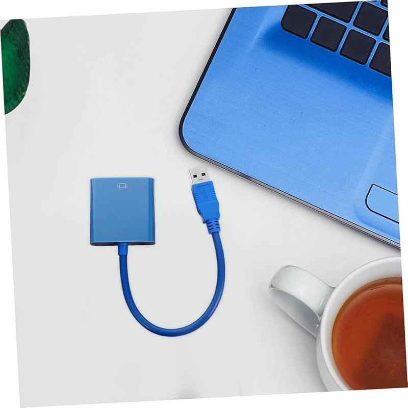 USB to VGA Adapter Cable External Video Converter for Monitor Blue Driver Included - Image 4